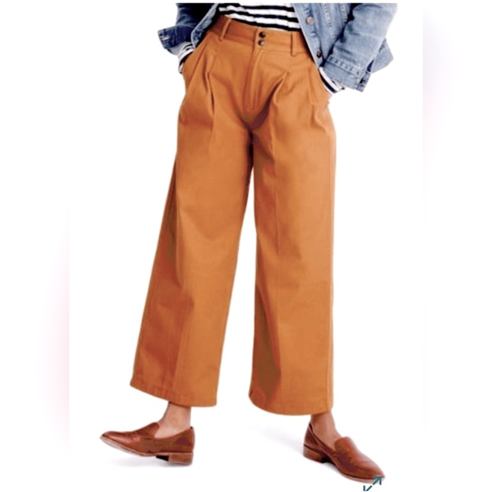 Madewell Pleated Brown Dark Rust High Waisted Wide Leg Pants 00